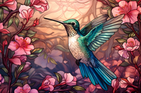 Thumbnail for Blue Hummingbird Pink Flower Haze