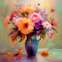 Thumbnail for A Pretty Painting Of A Flower Bouquet