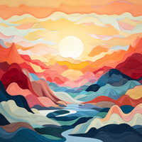 Thumbnail for Abstract Mountain Range Of Many Colors