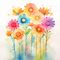 Thumbnail for Watercolor Daisies