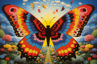Thumbnail for Colorful Bold Butterfly  Paint by Numbers Kit