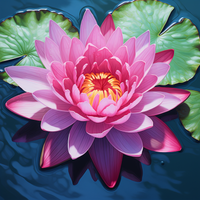 Thumbnail for Floating Hot Pink Water Lily
