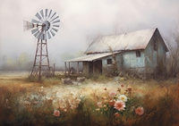 Thumbnail for A Gray Day Windmill And Barn
