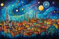Thumbnail for Starry Night Sky In Barcelona
