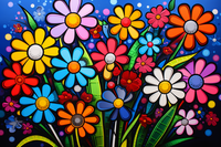 Thumbnail for Playful Fun Bright Flowers