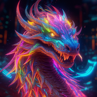 Thumbnail for Glowing Neon Dragon