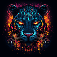 Thumbnail for Abstract Tiger With Glowing Eyes