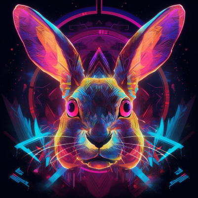 Galactic Neon Bunny