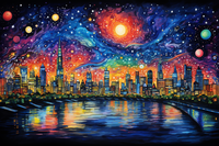 Thumbnail for Beautiful Bangkok Starry Night Sky