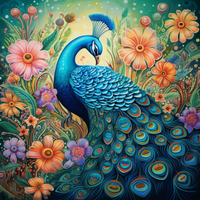 Thumbnail for Tender Peacock And Flowers
