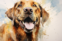 Thumbnail for Watercolor Happy Brown Labrador
