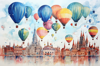 Thumbnail for Soft Watercolor Hot Air Balloon Festival