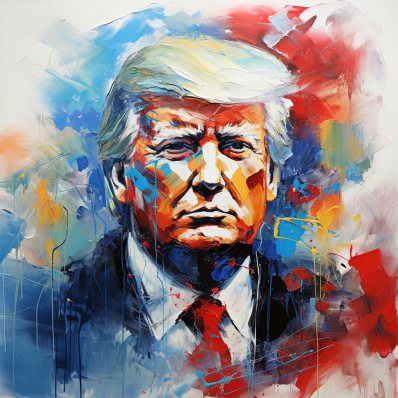 Donald Trump Abstract ' Paint by Numbers Kit
