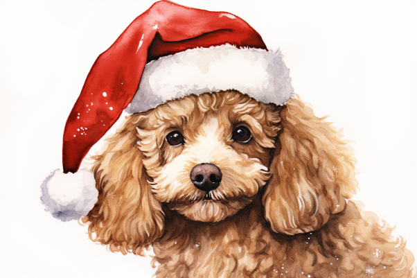 Sweet Christmas Poodle