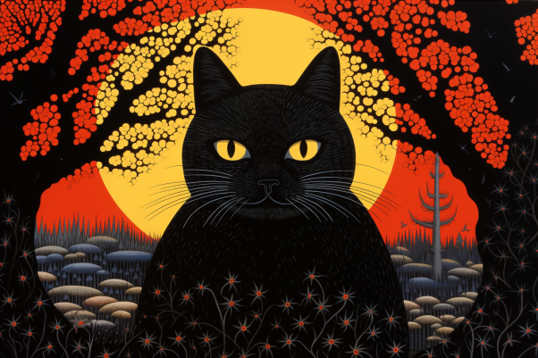 Halloween Kitty Moon