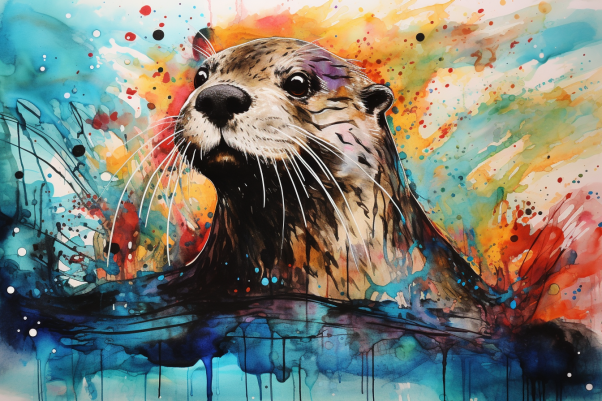 Artsy Otter Splash Of Color  Paint by Numbers Kit