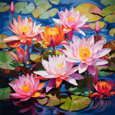 Featuring Bright Water Lilies