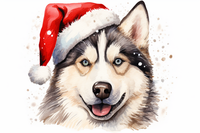 Thumbnail for Happpy Christmas Siberian Husky