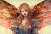 Thumbnail for Watercolor Praying Angel  Paint by Numbers Kit