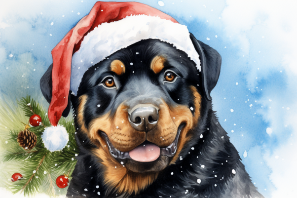 Happy Christmas Rottweiler