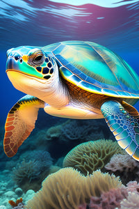 Thumbnail for Sea Turtle In The Blue Sea