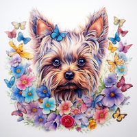 Thumbnail for Mesmerizing Pretty Yorkie And Butterflies