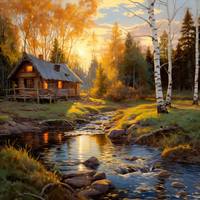 Thumbnail for Mesmerizing Cabin And Birch Trees