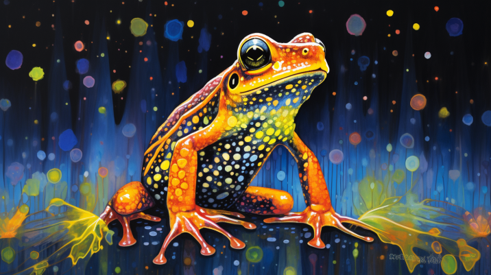 Golden Froggy  Paint by Numbers Kit