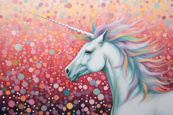 Unicorn Surrounded By Glowing Magic Paint by Numbers Kit