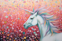 Thumbnail for Unicorn Surrounded By Glowing Magic Paint by Numbers Kit