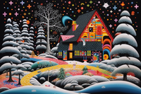 Thumbnail for Abstract Christmas Cabin