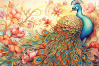 Thumbnail for Graceful Golden Afternoon Peacock