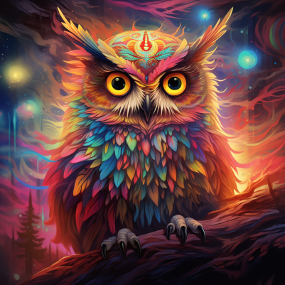 Mesmerizing Celestial Owl