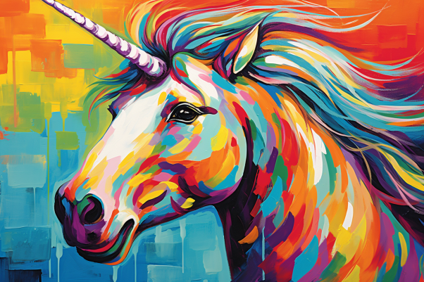 Unicorn Of Many Colors  Paint by Numbers Kit