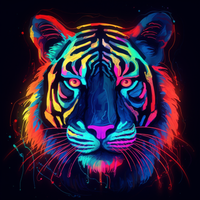 Neon Rainbow Tiger – Paint By Numbers Neon Rainbow Tiger – Paint By Numbers