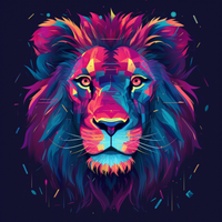 Thumbnail for Multi Color Lion Head
