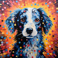 Thumbnail for Artsy Colorful Puppy  Paint by Numbers Kit