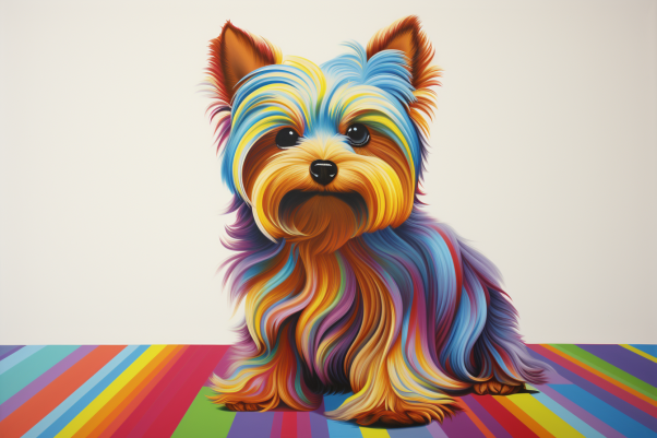 Yorkshire Terrier Colorful Fun  Paint by Numbers Kit