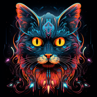 Thumbnail for Wide Eyed Abstract Kitty