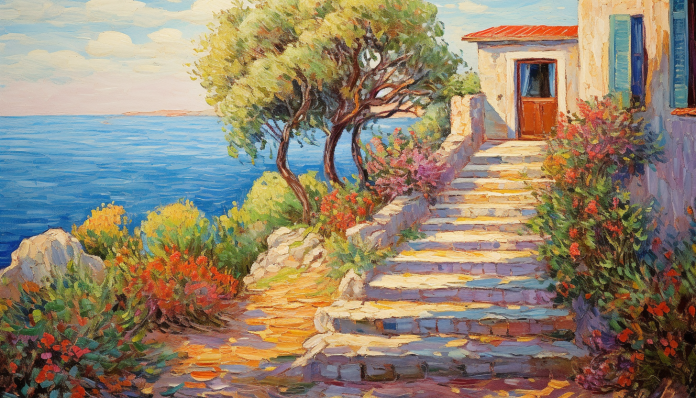 Positano Path To Home  Paint by Numbers Kit
