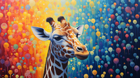 Thumbnail for Beautiful Colors And Giraffe  Paint by Numbers Kit