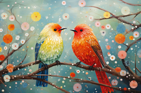 Thumbnail for Sweet Spring Lovebirds  Paint by Numbers Kit