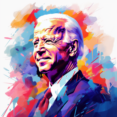 Happy Joe Biden Abstract Paint by Numbers Kit