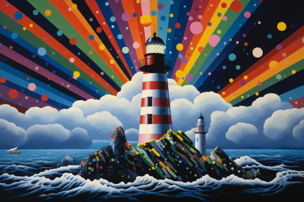 Amazing Colorburst And Lighthouse