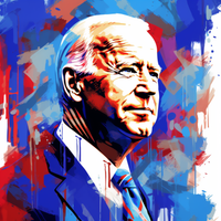 Thumbnail for Joe Biden White Red Blue  Paint by Numbers Kit