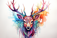 Thumbnail for Watercolor Deer Paint by Numbers Kit