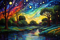 Thumbnail for Colorful Starry Night In Texas