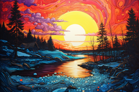 Thumbnail for Fantasy Forest Sunset