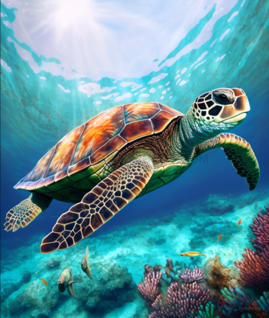 Sea Turtle Paint By Numbers Kit