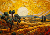 Thumbnail for Golden Sunset Over Golden Fields In The Fall